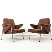 Metal vintage Armchairs “Bat” Poland, 1960’s, Set Of 2