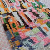 Tapis marocain berbère boujad multicolore moderne
