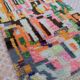 Modern multicolor boujad berber moroccan rug