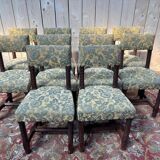 Série de 10 chaises de style Louis XIII