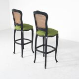 2 Louis XV style bar stools, Belgium
