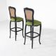 2 Louis XV style bar stools, Belgium