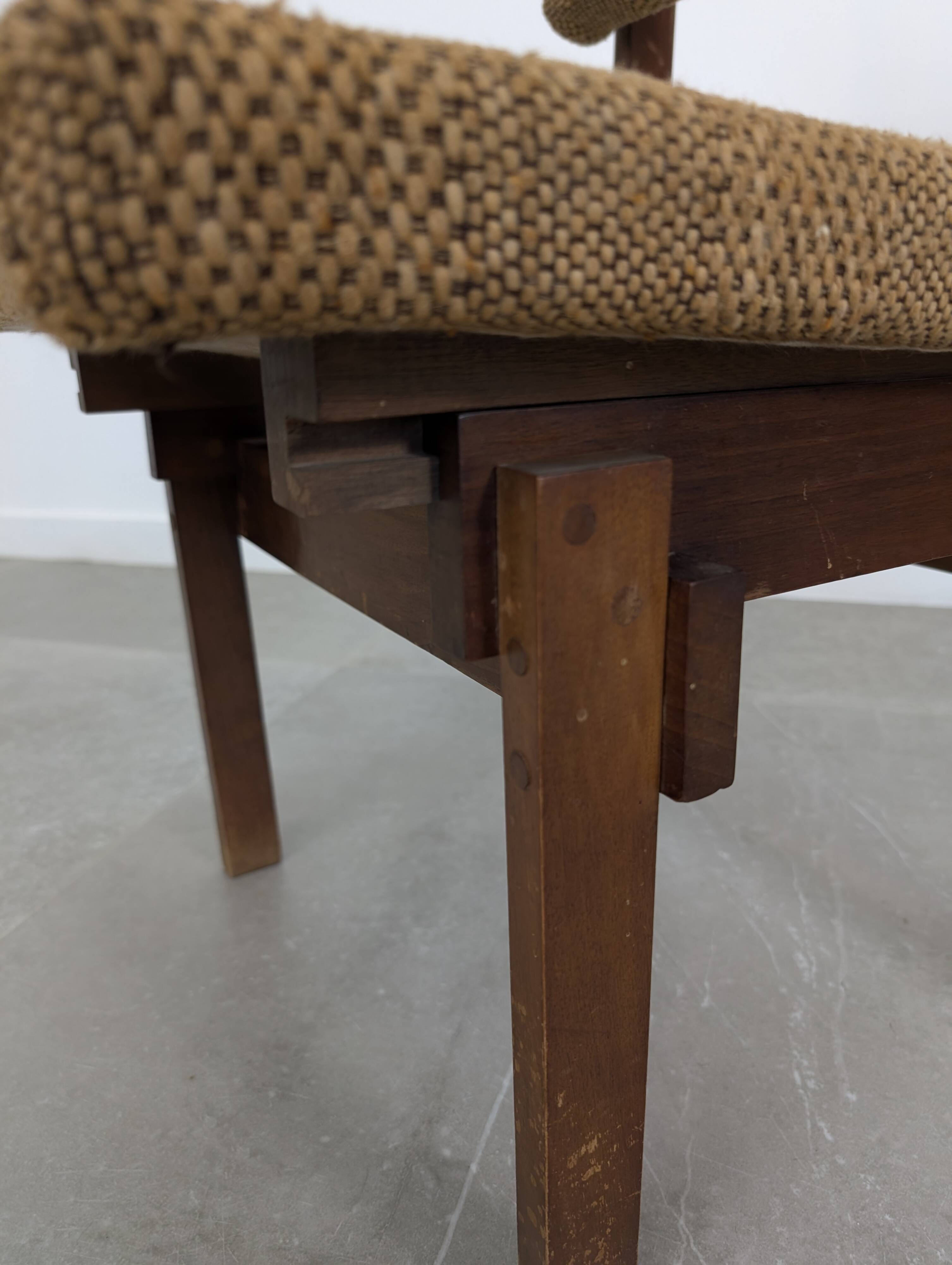 Pair of Rietveld Style Chairs with Adjustable Seat and Backrest, 1950s