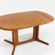 Vintage Glostrup Danish oval extendable dining table solid teak 1960s