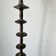 Vintage mid century brutalist hand forged brass candlesticks