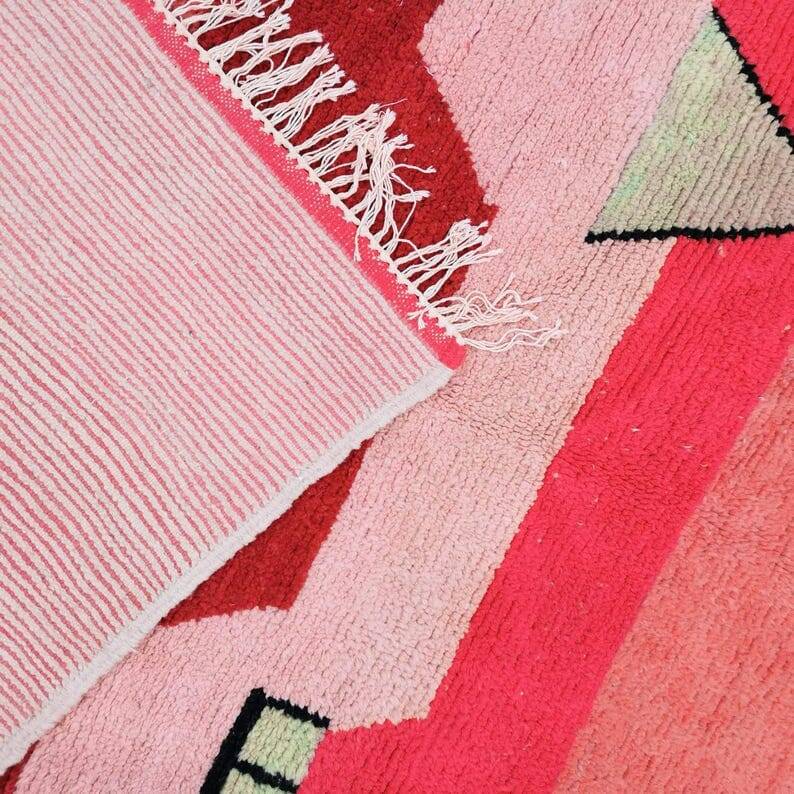 Traditional Moroccan rug with colourful patterns, size 2/3 m.