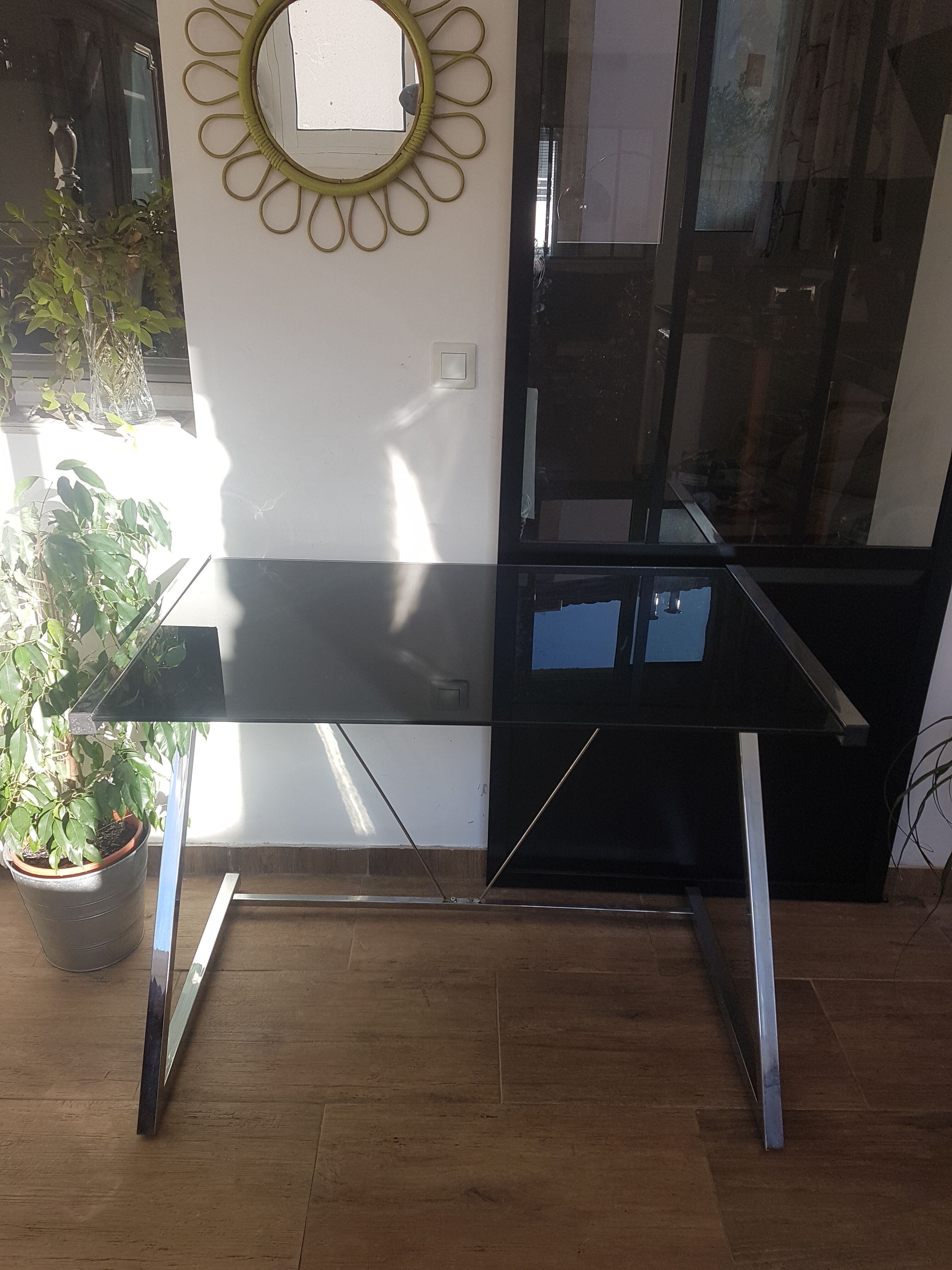 Smoked glass desk