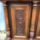 Antique Henri II style solid walnut sideboard with 6 doors and 2 drawers