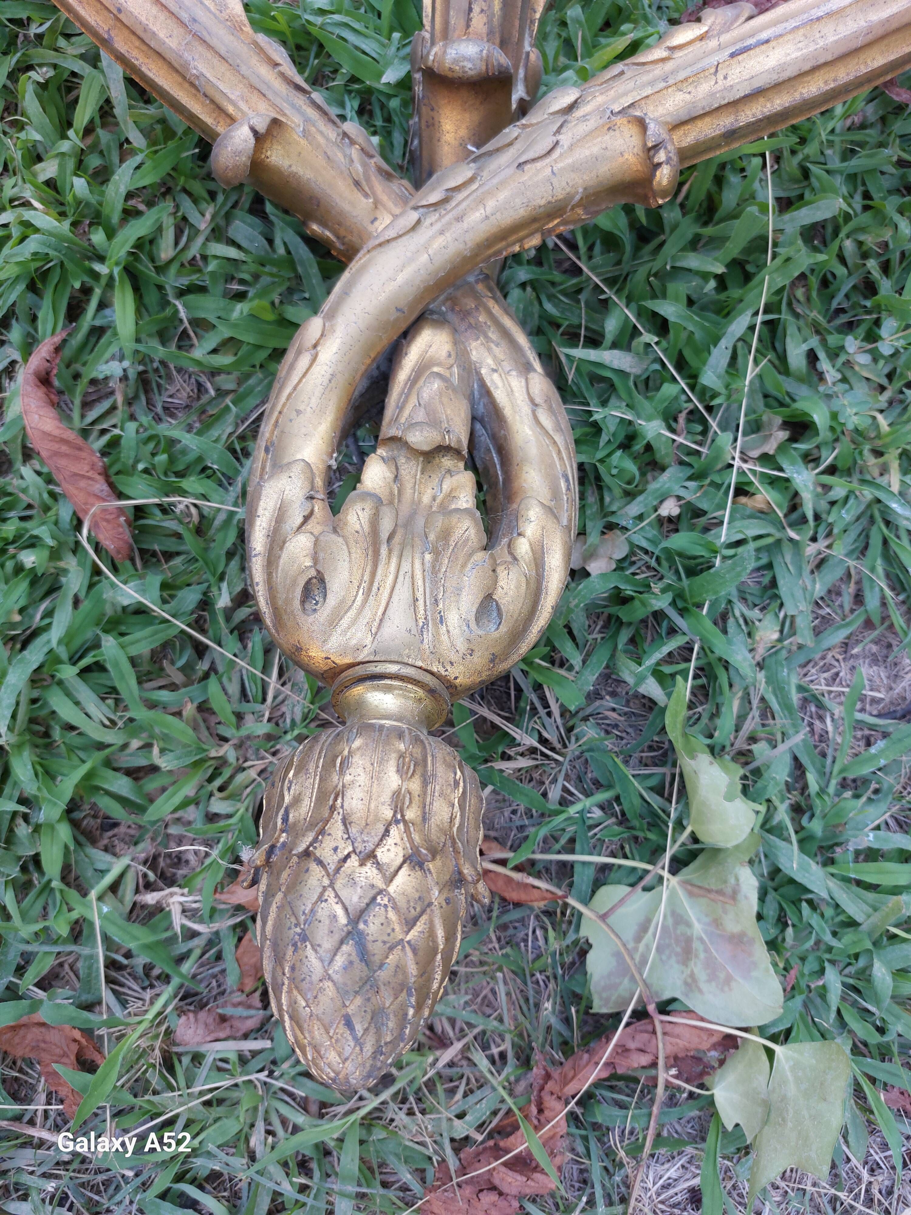 Pair of Louis XVI style wall sconces in bronze from the early 20th century, weighing 12 kg and 70 cm high.