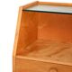 Vintage scandinavian bedside table in birch burl