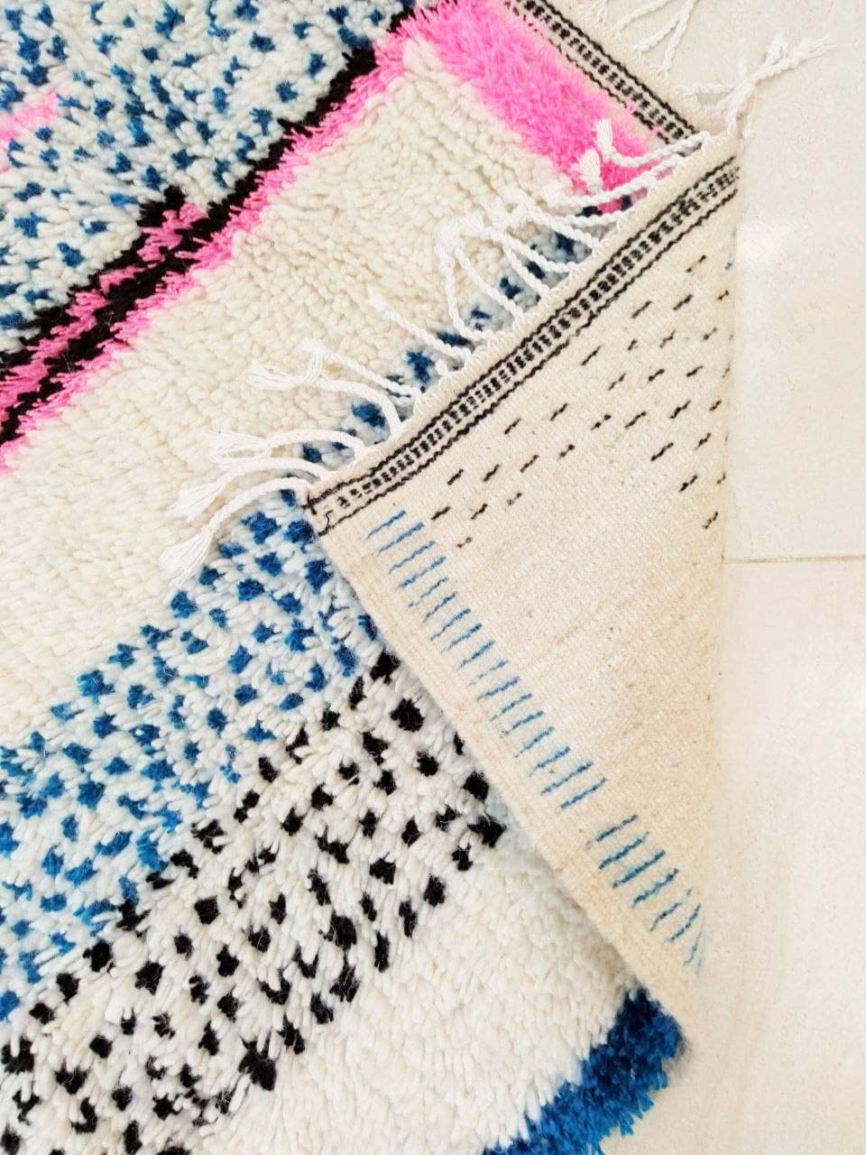 Neon colorful berber carpet 250 x 145 cm