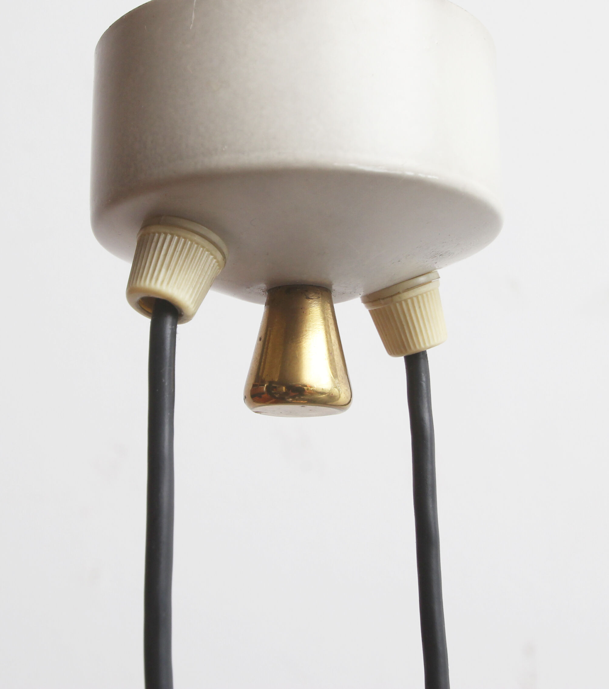 Cubic hanging lamp in opaline, 1960s