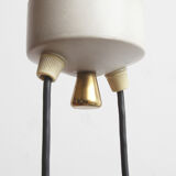 Cubic hanging lamp in opaline, 1960s