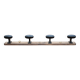 Wooden wall coat rack, vintage wall coat rack, bakelite hooks, ha