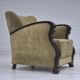 1950s, Danish relax armchair, green furniture velour, beech wood.