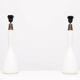 Kastrup Opaline Glass Table lamps Design by Jacob Bang 1960s Denmark