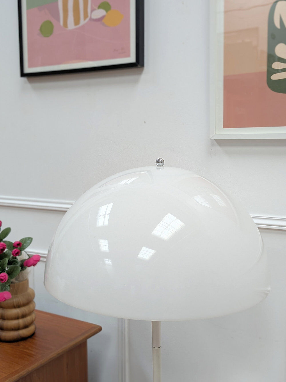 White Panthella lamp