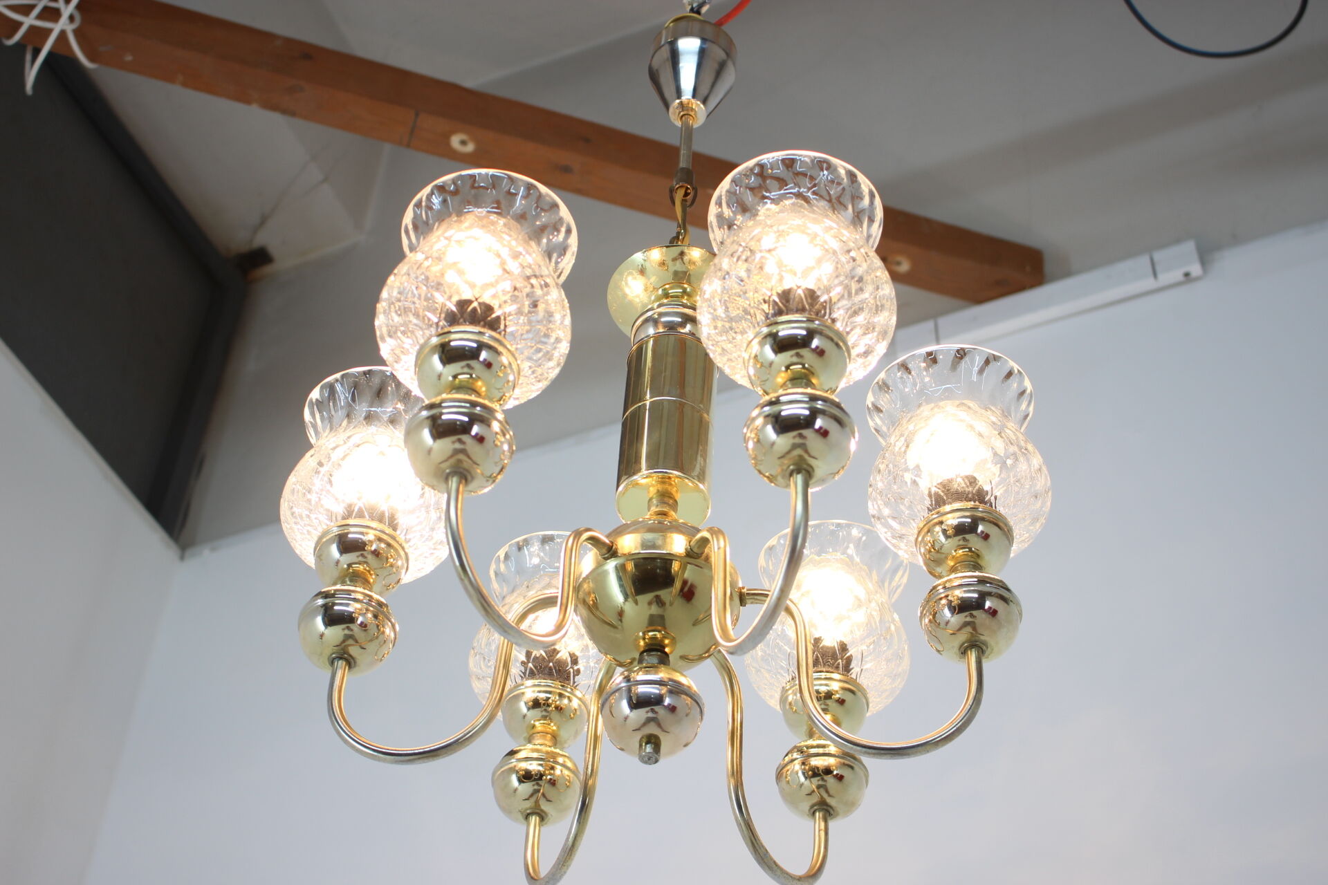 Mid-century Chandelier by  Kamenický Šenov, 1950‘s.