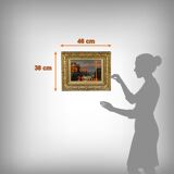 Painting "The Wild Coast of Belle-Île-en-Mer", French school of the 19th century.