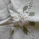 Embroidered tea tablecloth or curtain