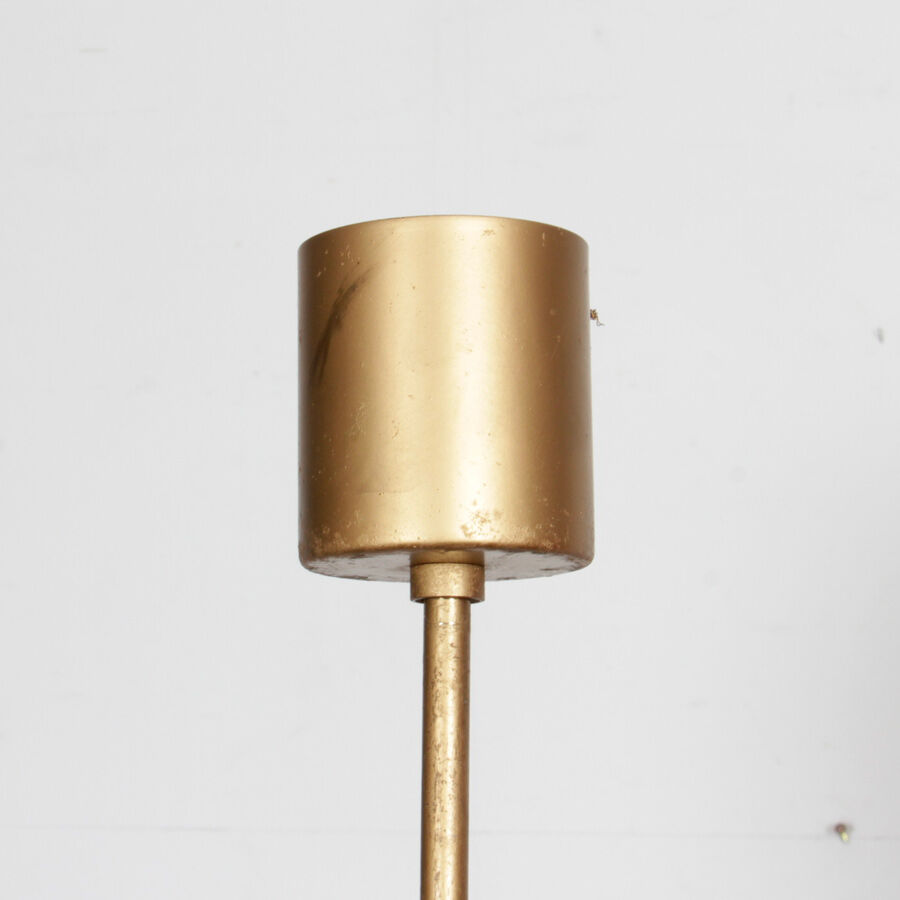Metal and glass pendant lamp by Kamenicky Senov, 1970