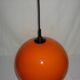 Suspension Boule orange des années 60 - 70