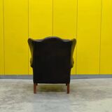 Traditional English Wingback Chesterfield Leather Armchair