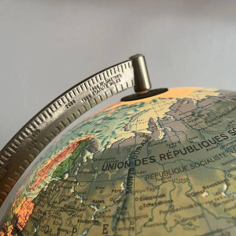 Vintage illuminated globe