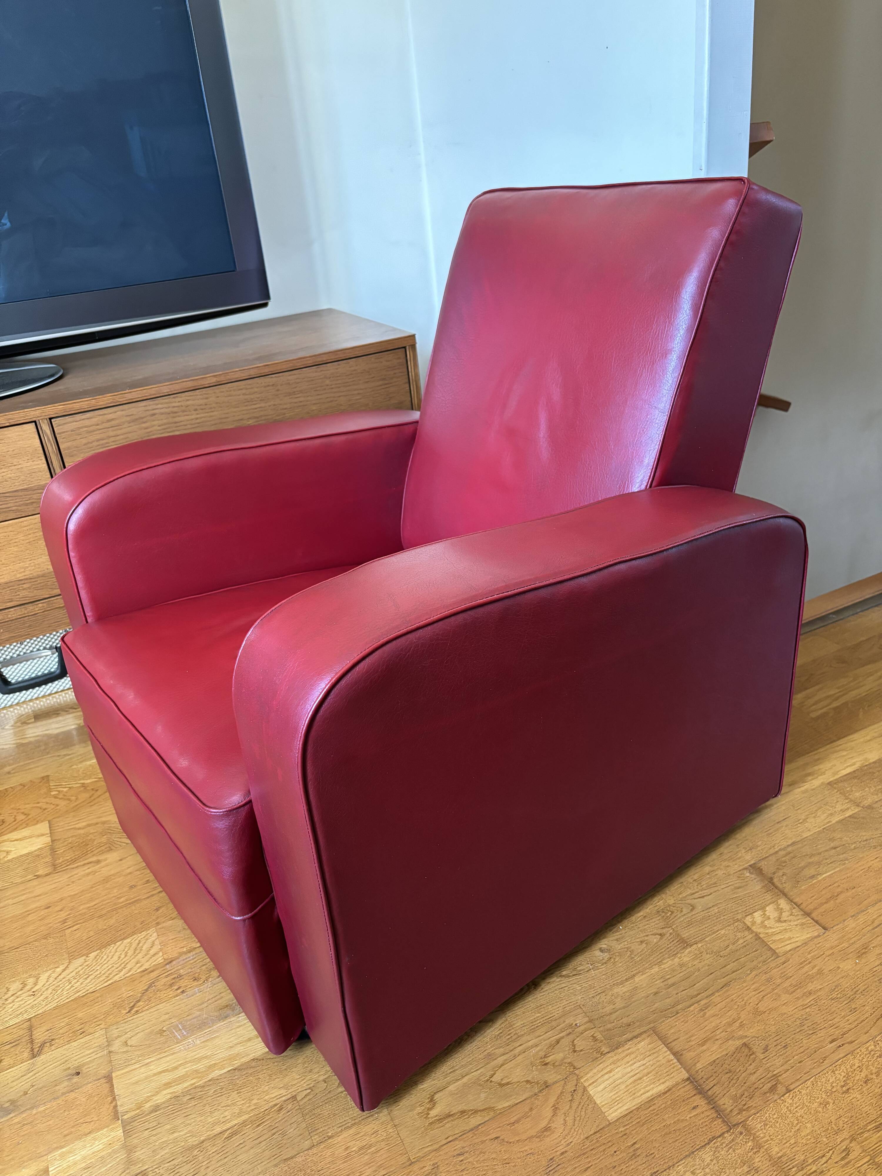 Airborne marcel gascoin club chair, 1950s-1960s
