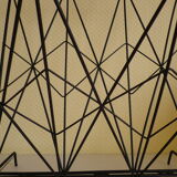 Magazines rack with very fine black metal geometric