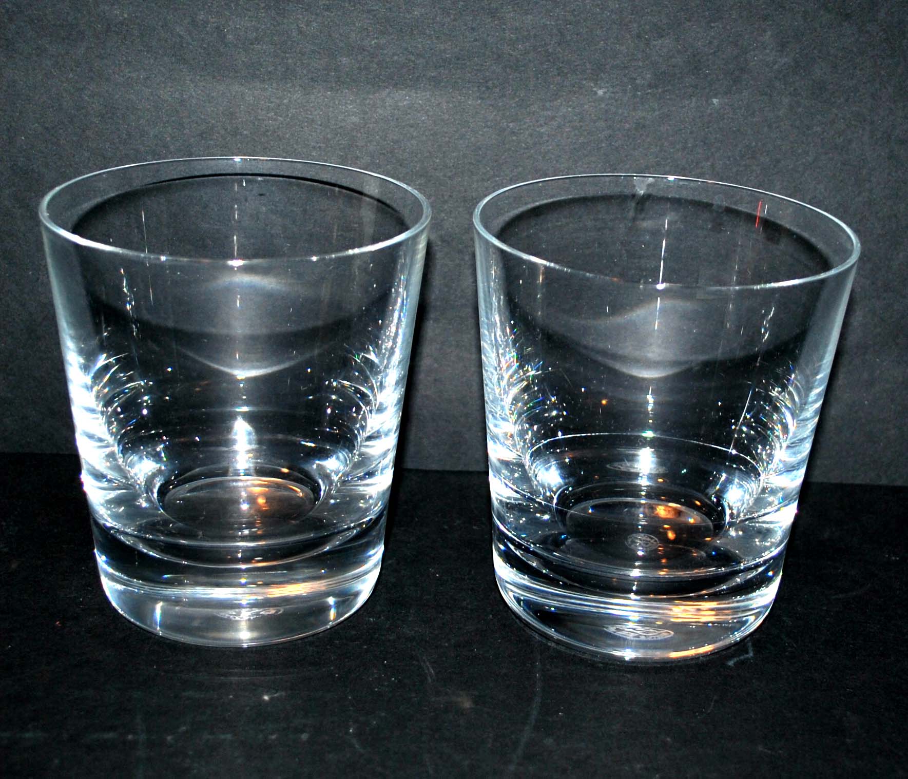 Lot de 2 verres à whisky en cristal de Baccarat tumbler 9.6cm