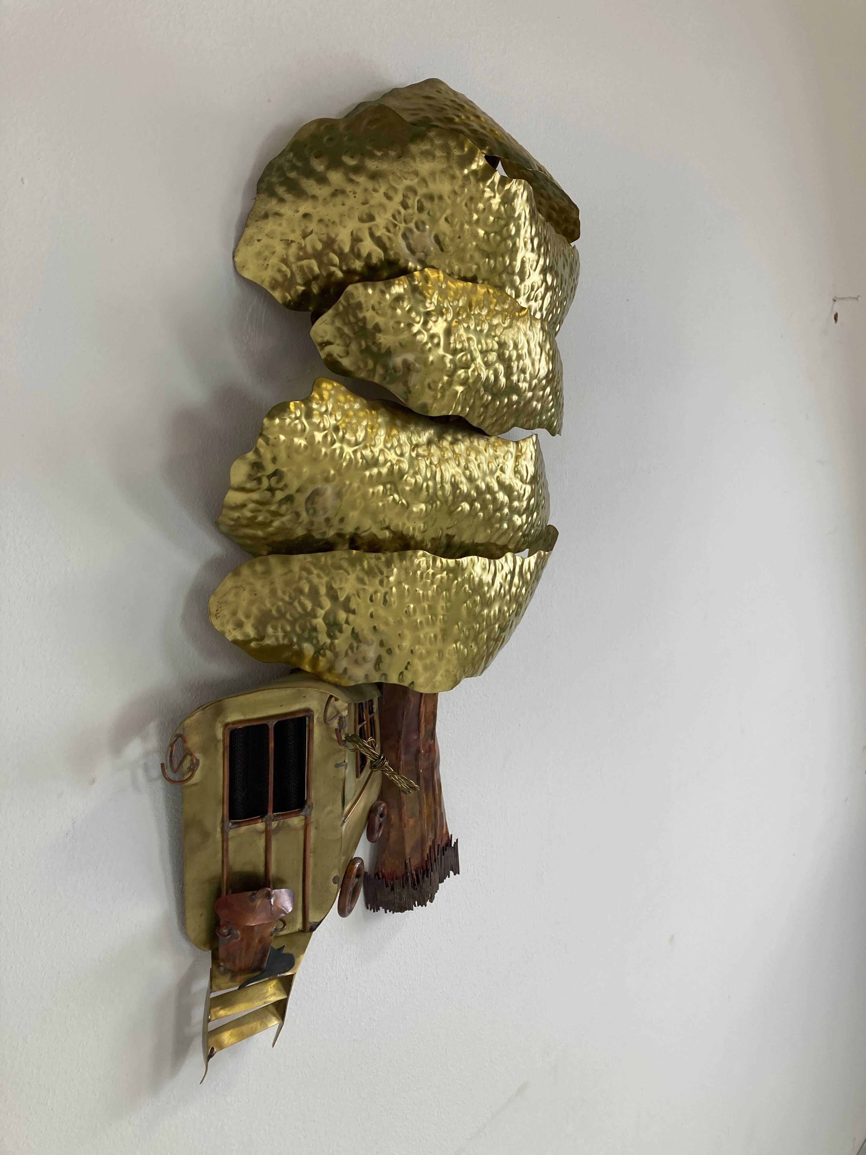 Sculpture murale en cuivre par Daniel D’Haeseleer, années 1970