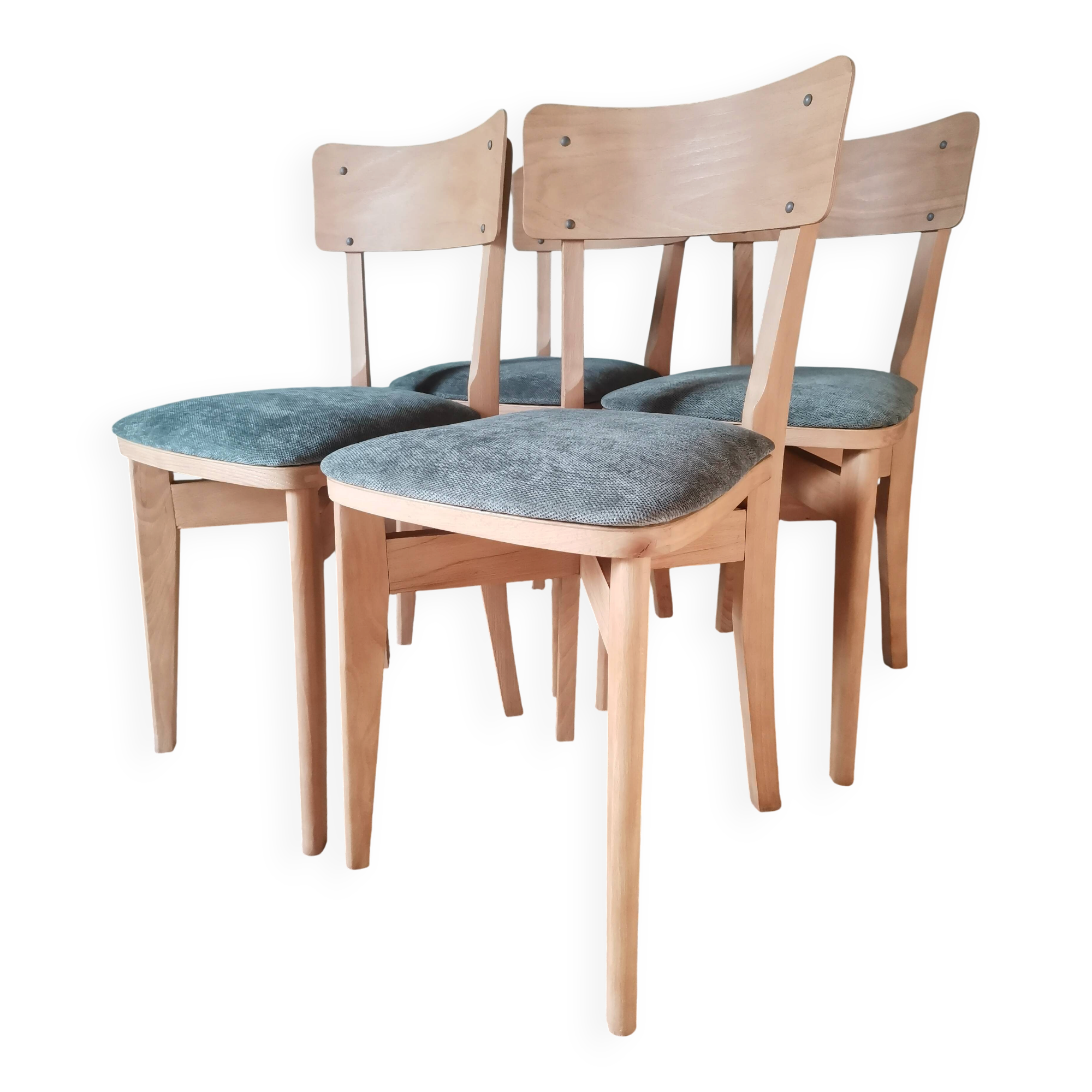 Chaises bistrot vert d'eau