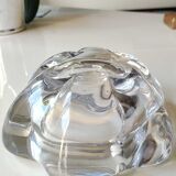 Large and Imposing Empty Pocket/Daum Crystal Ashtray, unsigned. 50s. Diam. 17.5 cm