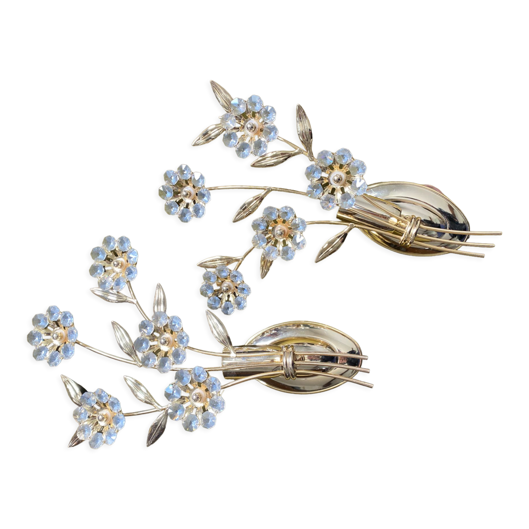 Lot de 2 appliques bouquet de fleurs