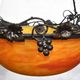 "DAUM Nancy" chandelier in glass paste & wrought iron - Art Nouveau early 1900'