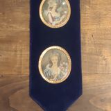 Ancien cadre velours bleu