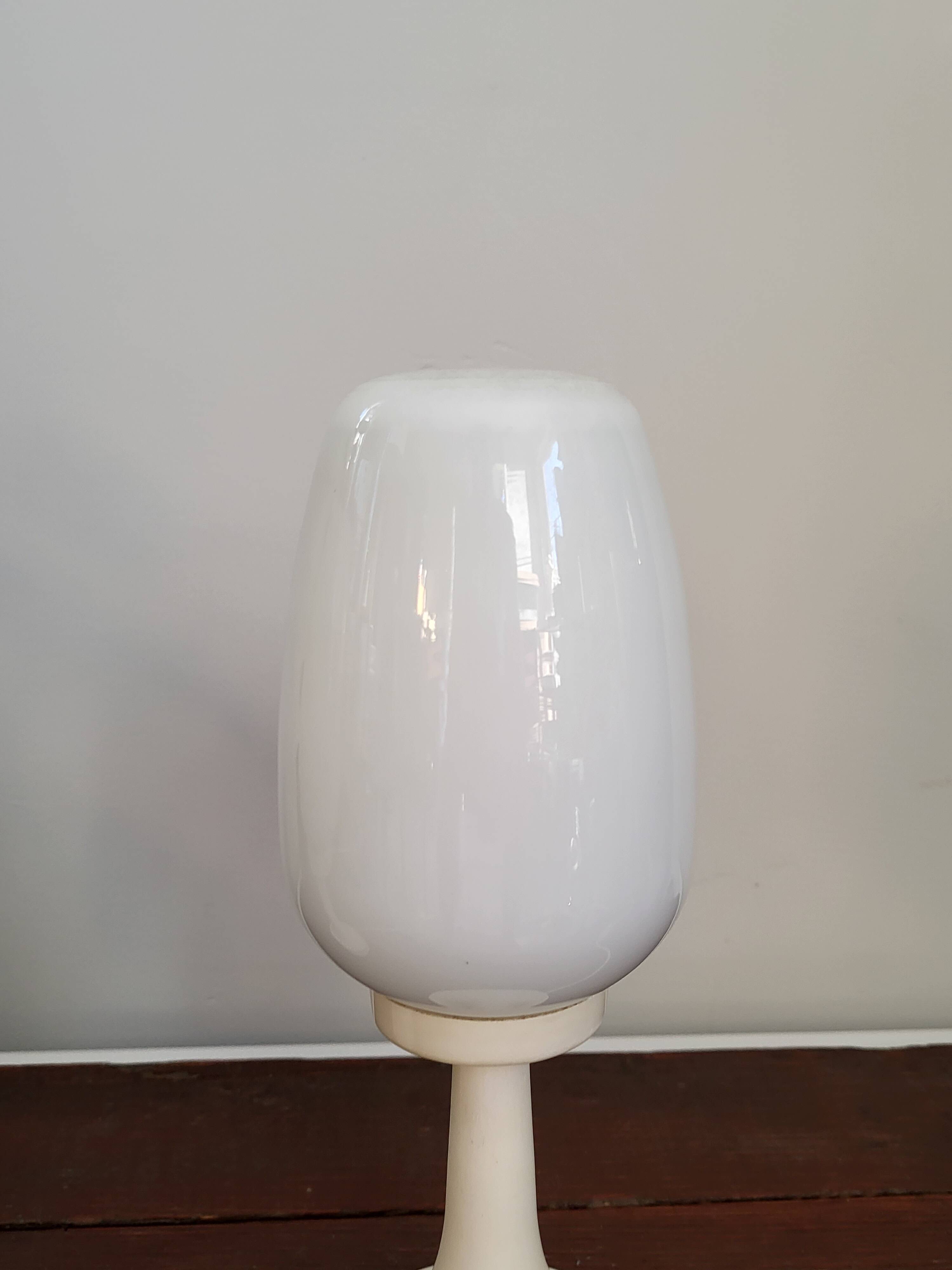 Lampes de table Space Age blanches, années 1960