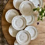Set of 10 vintage Limoges porcelain soup plates