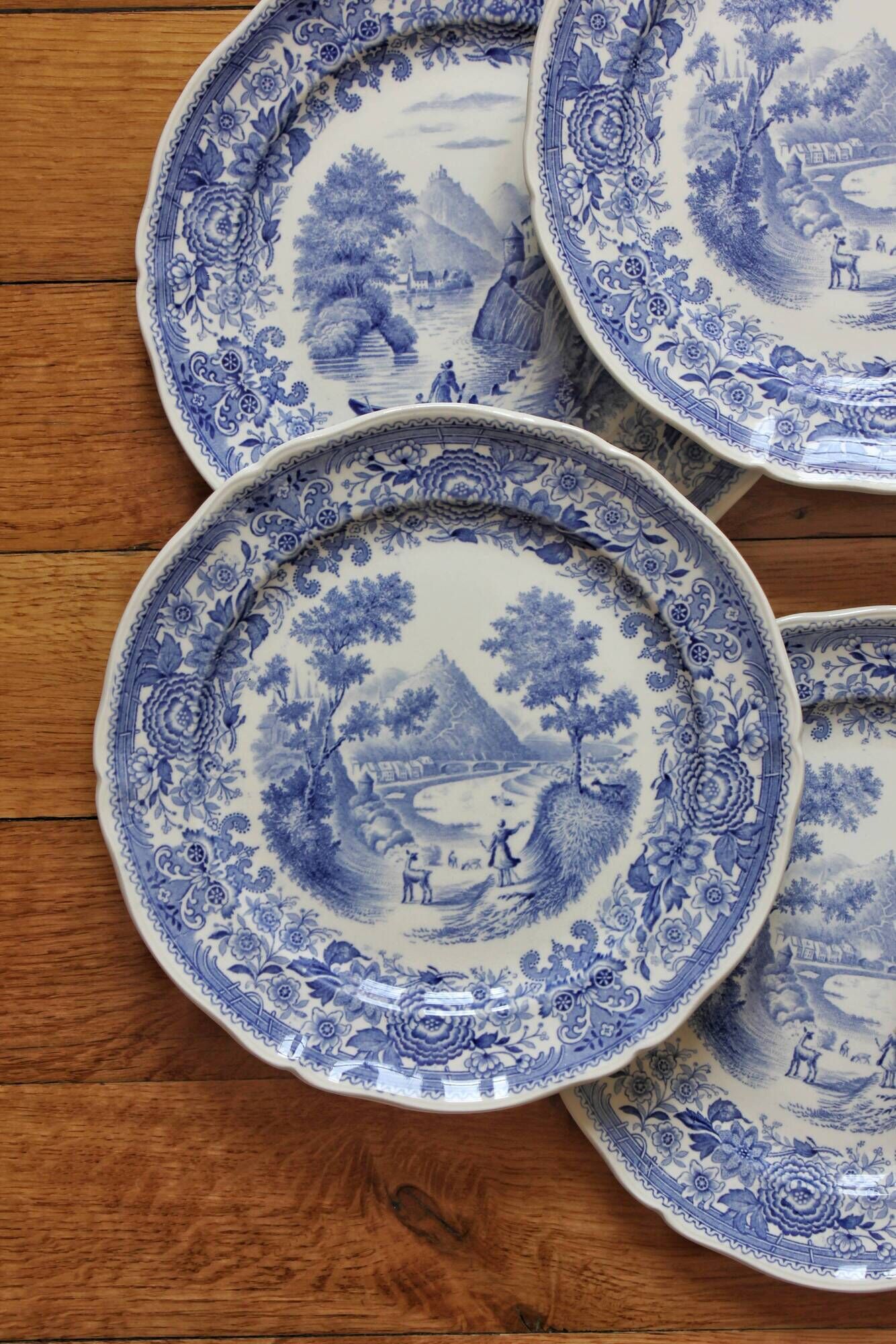 12 dessert plates in earthenware "Burgenland" Villeroy and vintage Boch