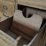 Old oak filing cabinet with drawers