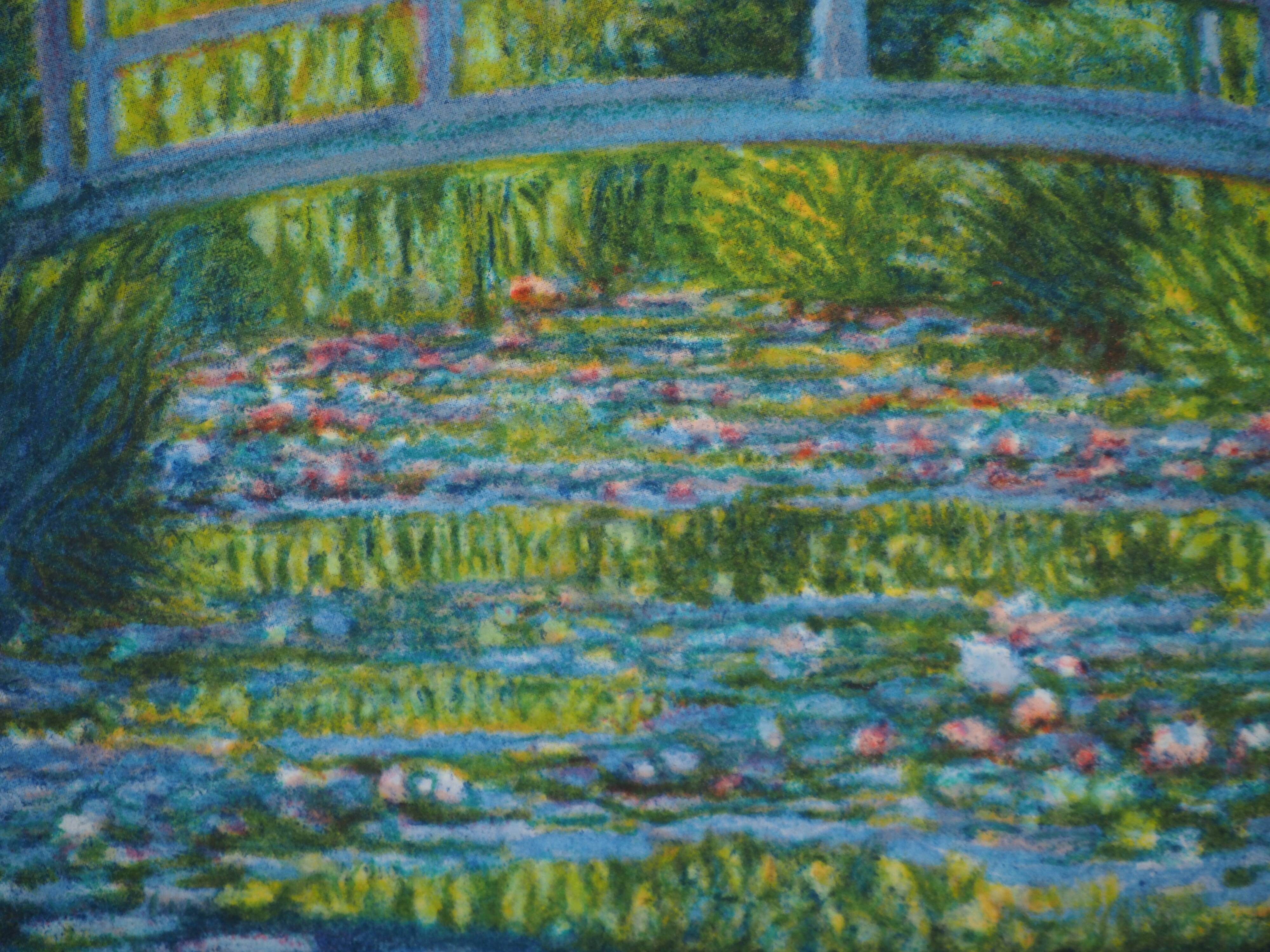 Claude Monet: Giverny, the pond with water lilies, signed lithograph.