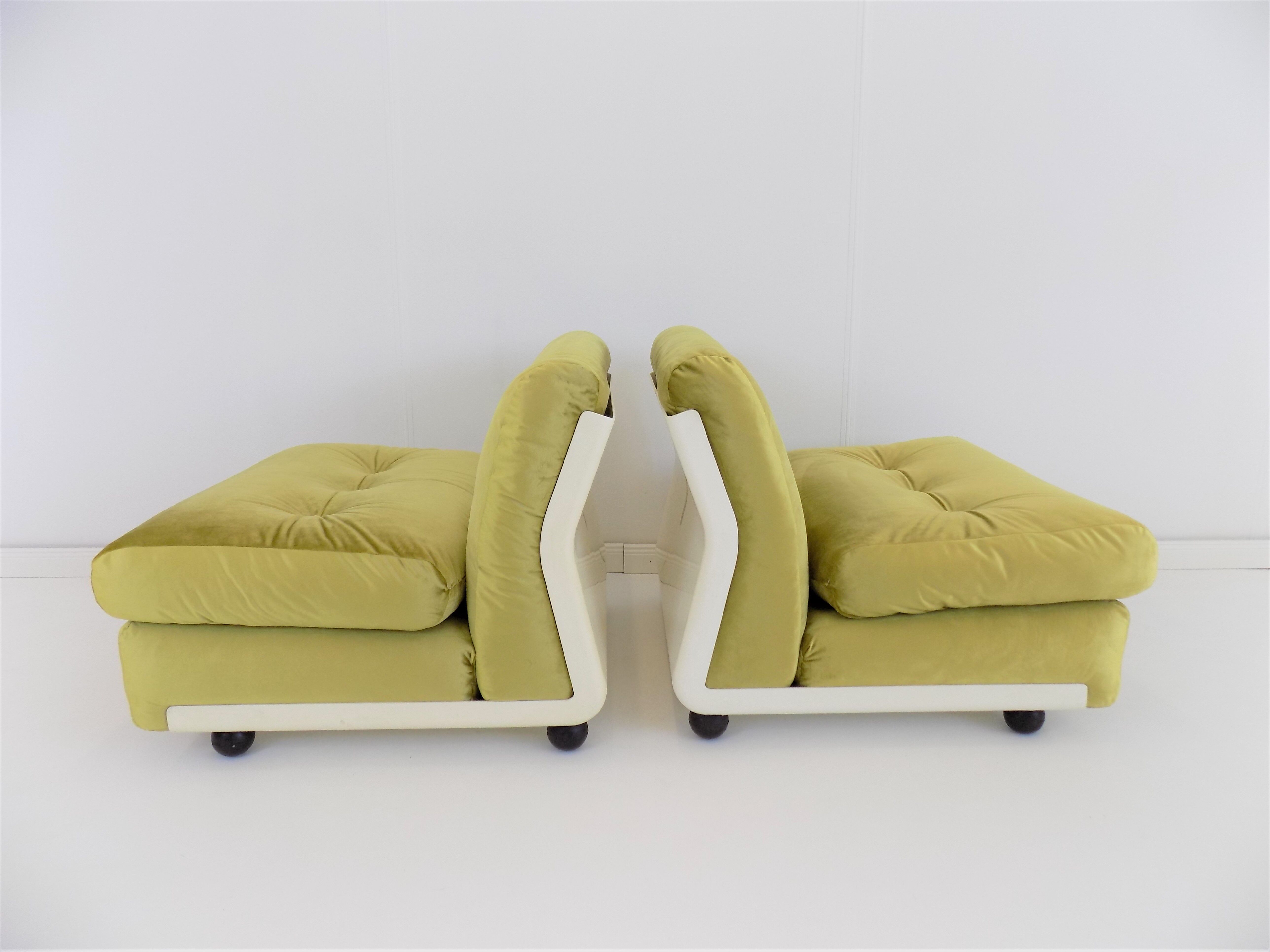 Ensemble de 3 chauffeuses par Mario Bellini, C&B Italia Amanta