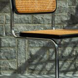 Pair of black Cesca chairs B32 Marcel Breuer