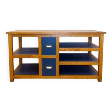 Spanish TV Console in Teak Wood, 1970s