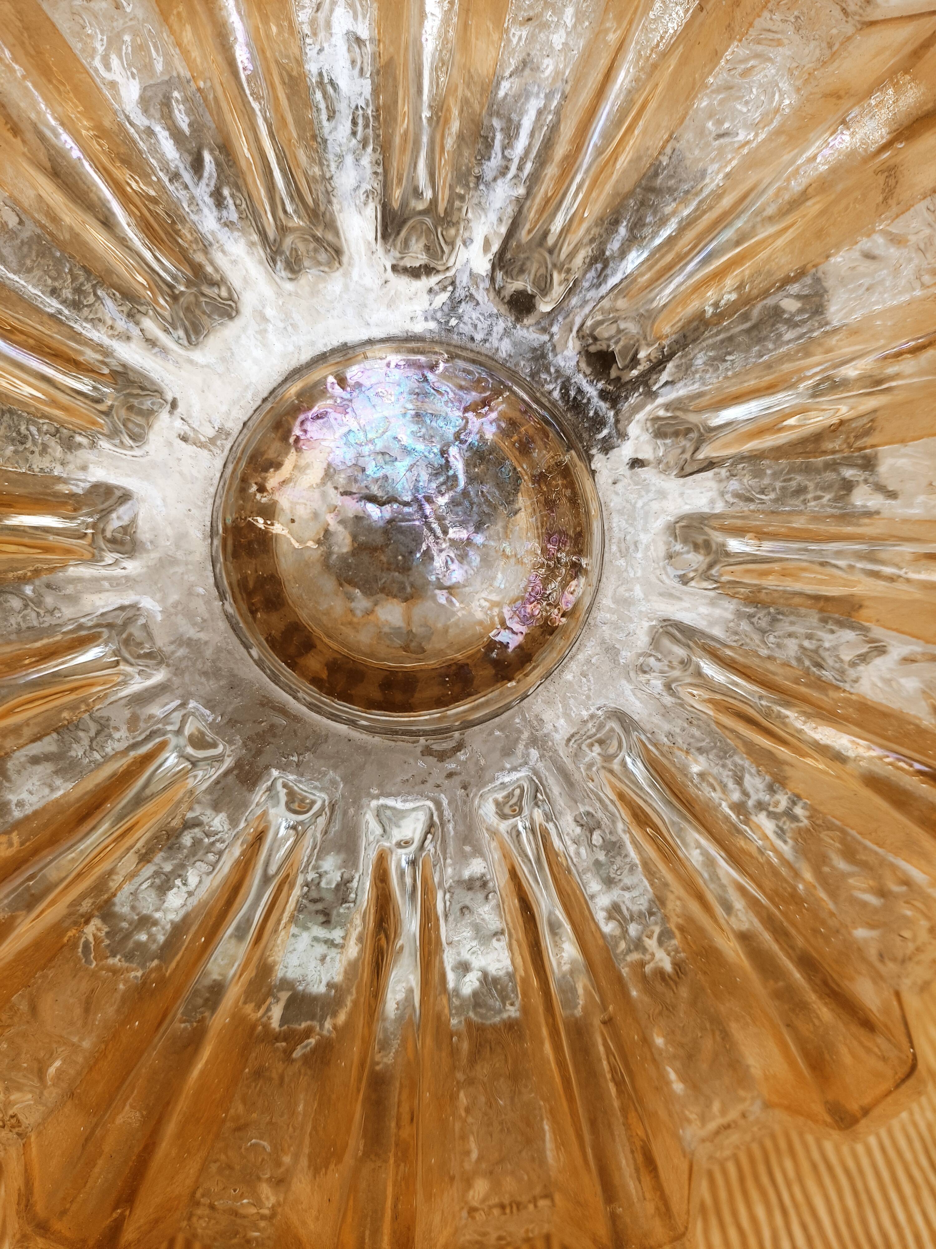Applique soleil en verre irisé