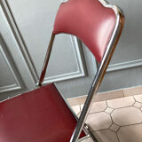 4 vintage folding chairs in chrome