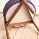 Tabouret Mid-Century en bois avec tissu Kvadrat, design danois