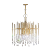Suspension en laiton et cristaux de Swarovsky années 60