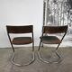 Pair of 1970 cantilever chairs, chrome